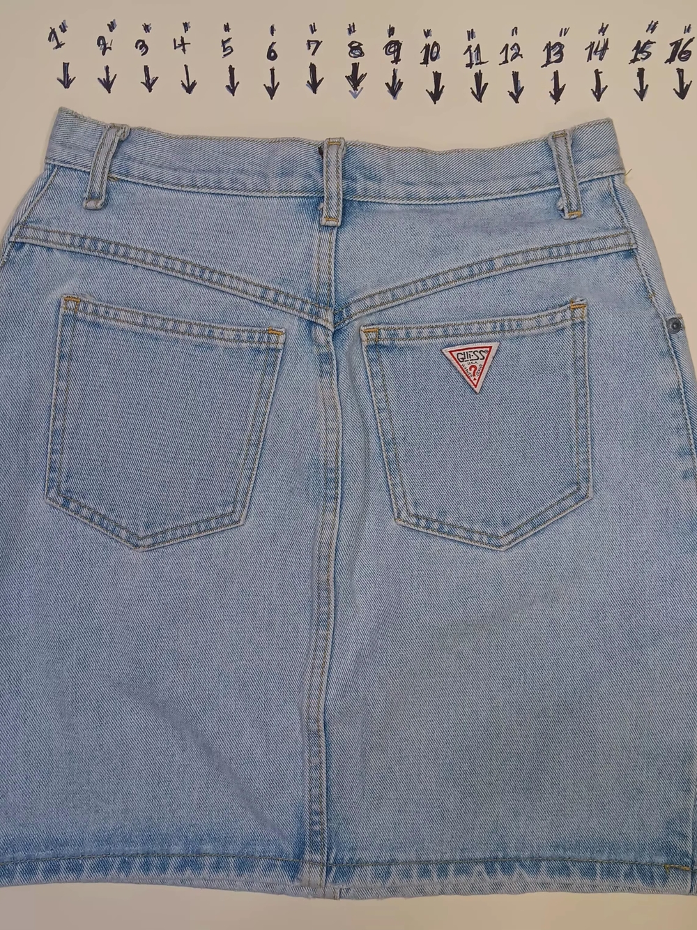 GUESS Vintage Light Blue Denim Skirt - Women's Casual Mini